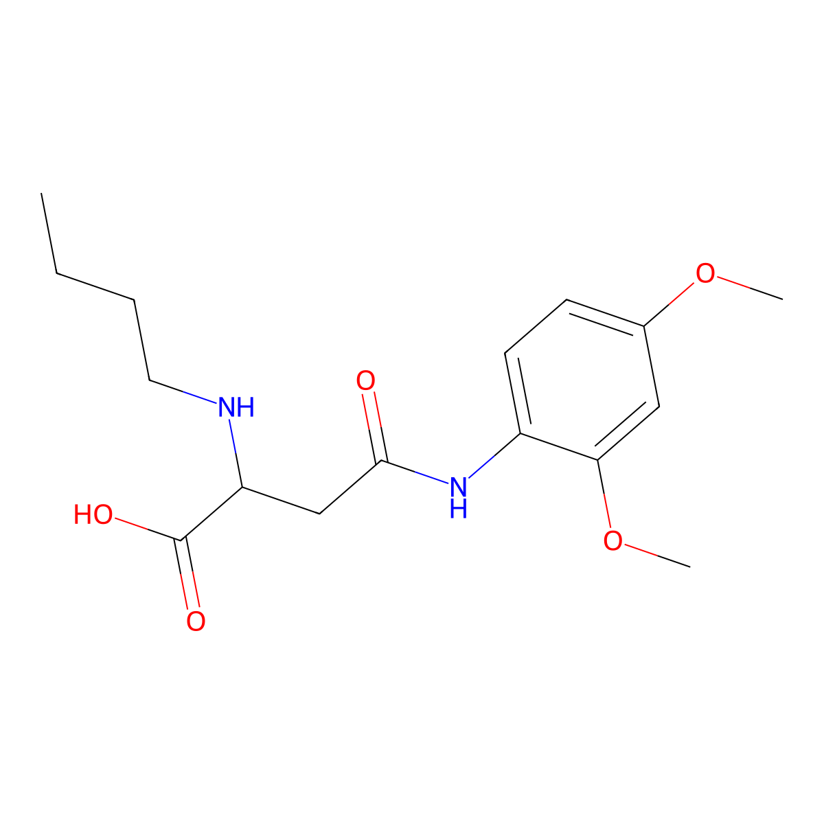 2-(Butylamino)-4-(2,4-dimethoxyanilino)-4-oxobutanoic acid molecular structure, CAS 1025764-55-9