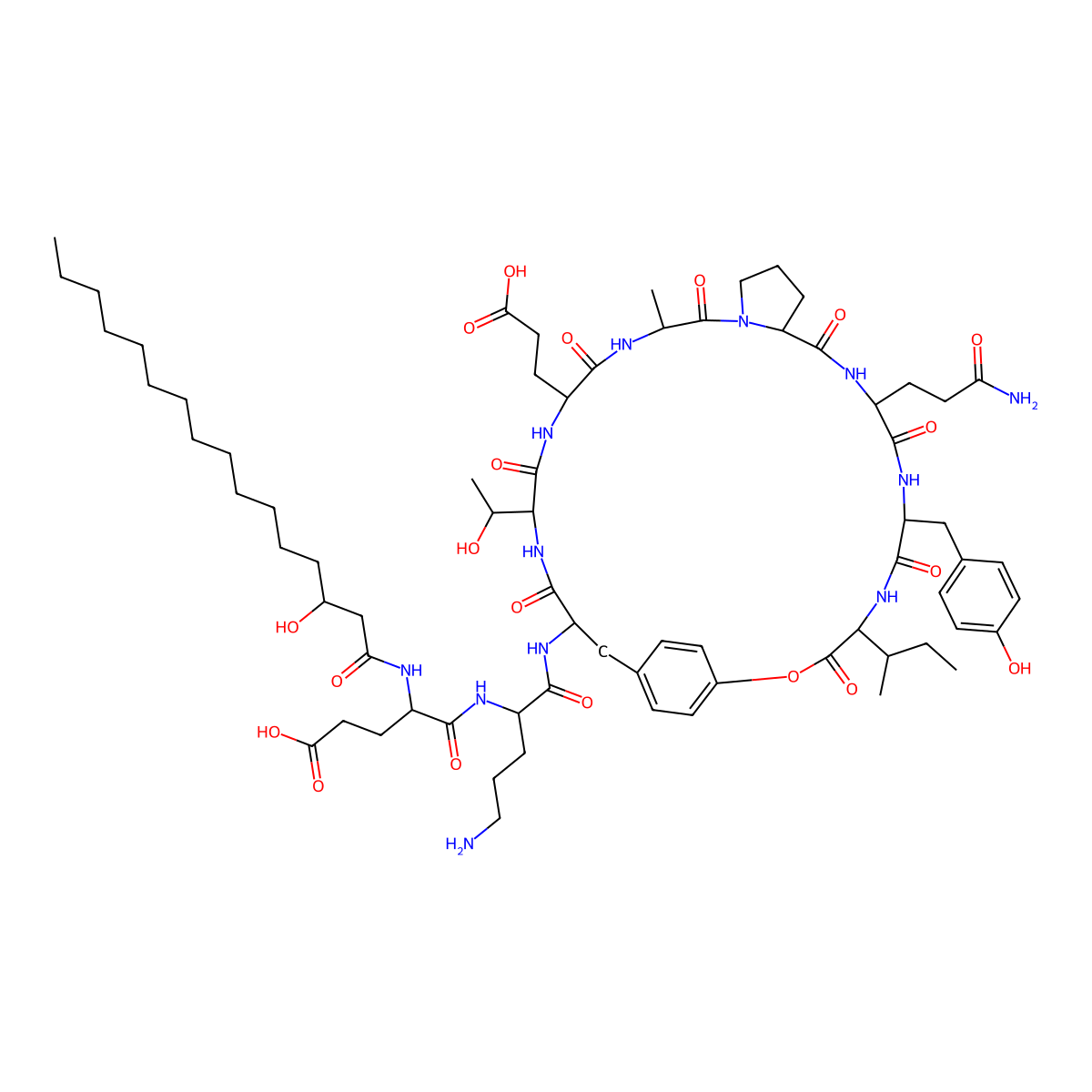 Fengycin molecular structure, CAS 102577-03-7