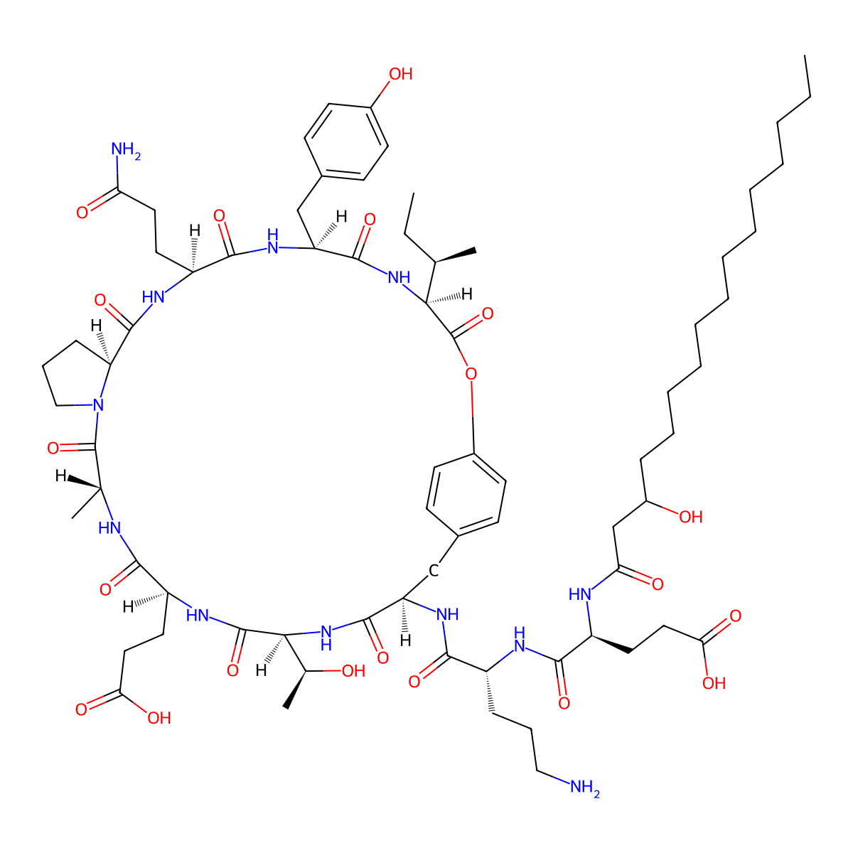 Fengycin molecular structure, CAS 102577-03-7