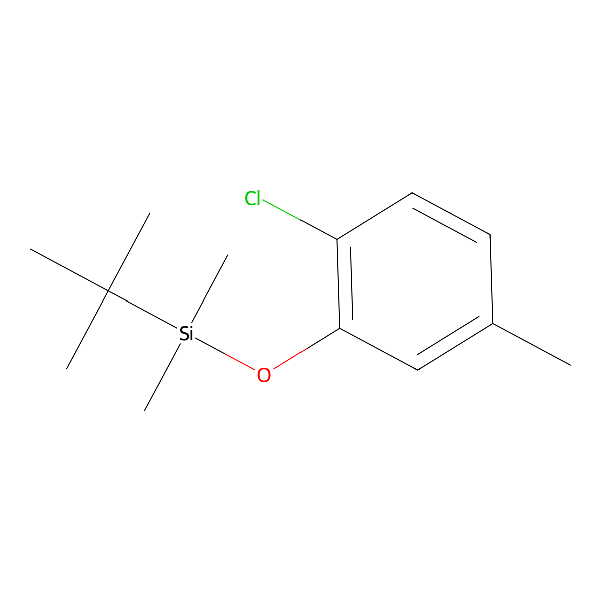 Tert-butyl(2-chloro-5-methylphenoxy)dimethylsilane molecular structure, CAS 1025772-31-9