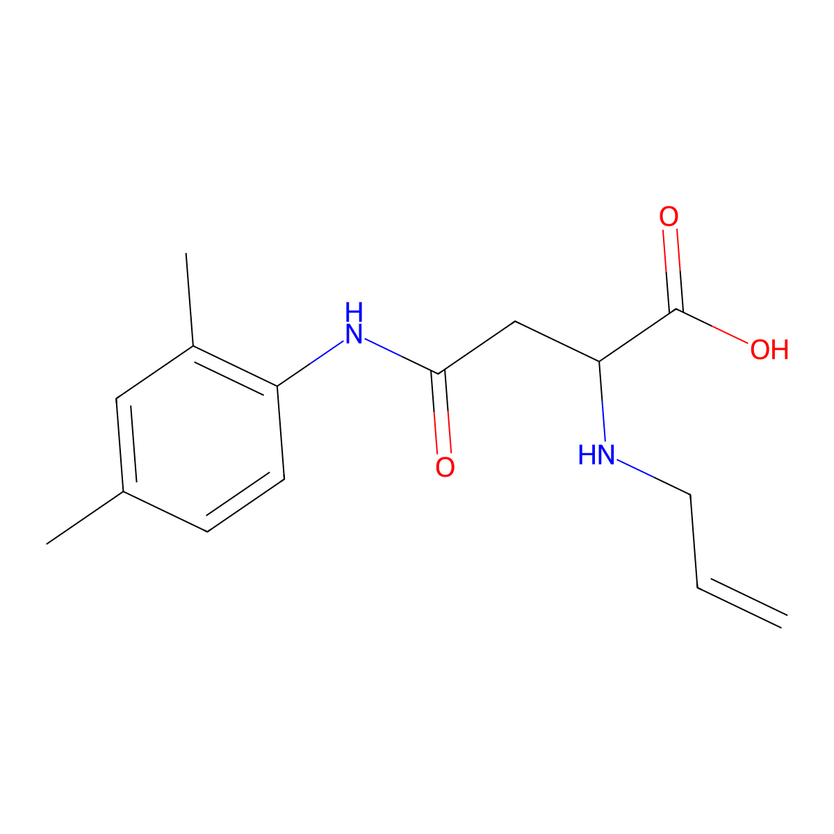 2-(Allylamino)-4-((2,4-dimethylphenyl)amino)-4-oxobutanoic acid molecular structure, CAS 1025773-45-8