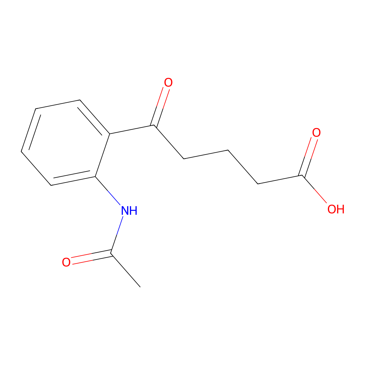 5-(2-Acetamidophenyl)-5-oxopentanoic acid molecular structure, CAS 1025782-56-2