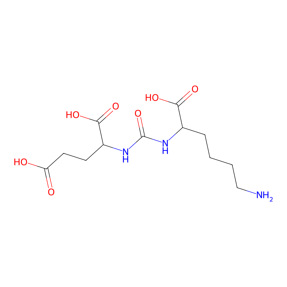 N-((((1S)-5-Amino-1-carboxypentyl)amino)carbonyl)-L-glutamic acid molecular structure, CAS 1025796-32-0