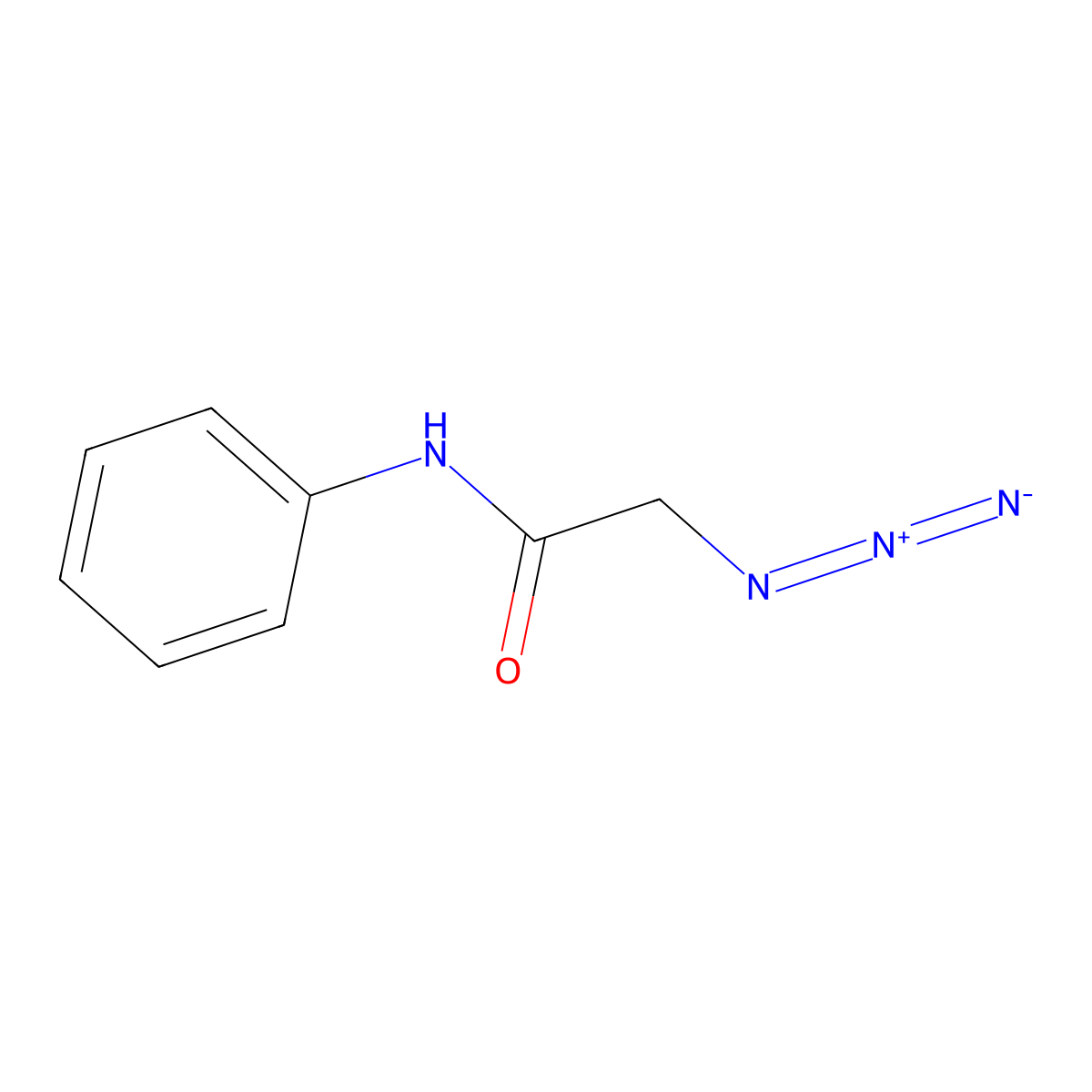2-azido-N-phenylacetamide molecular structure, CAS 10258-71-6