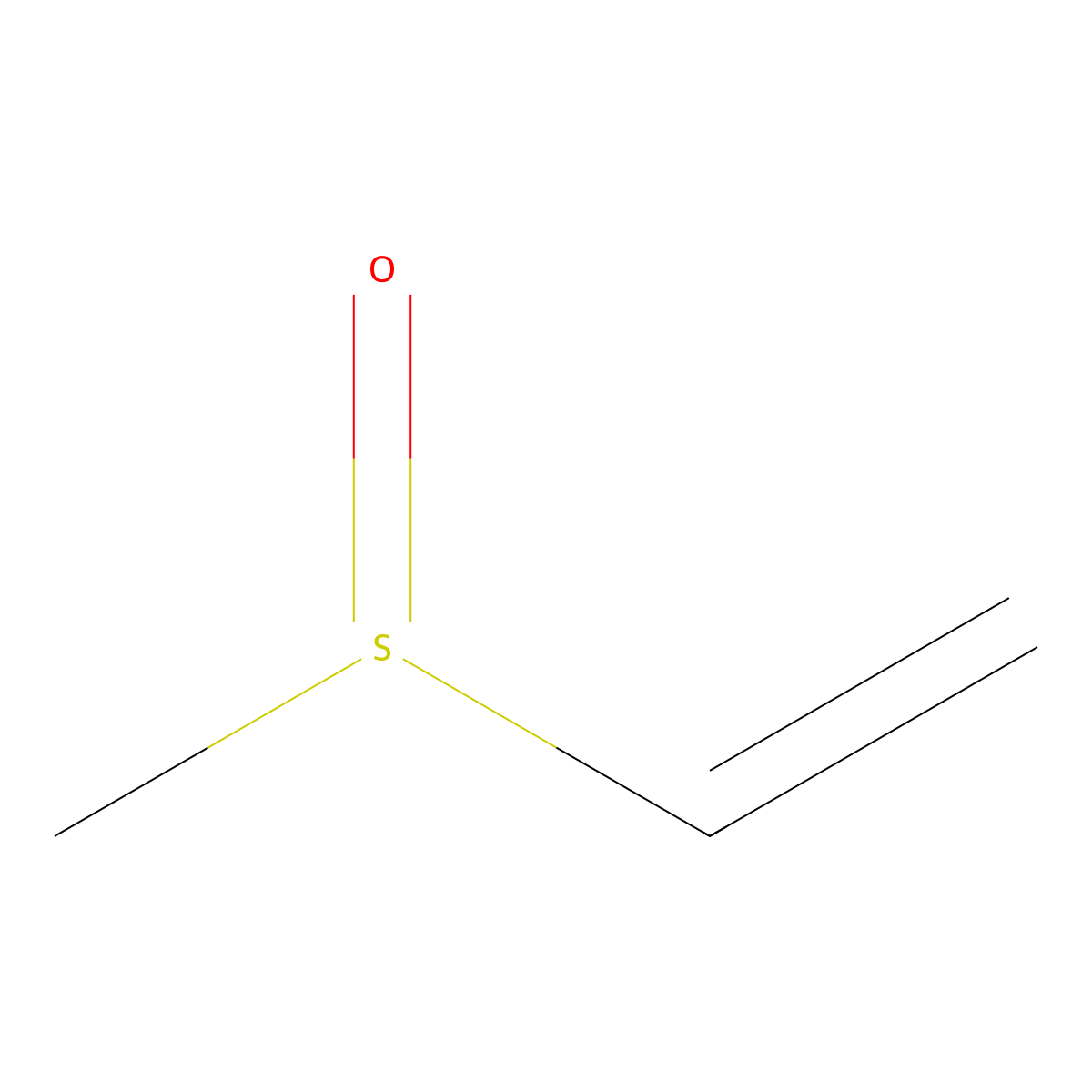 Ethene, (methylsulfinyl)- molecular structure, CAS 10258-86-3