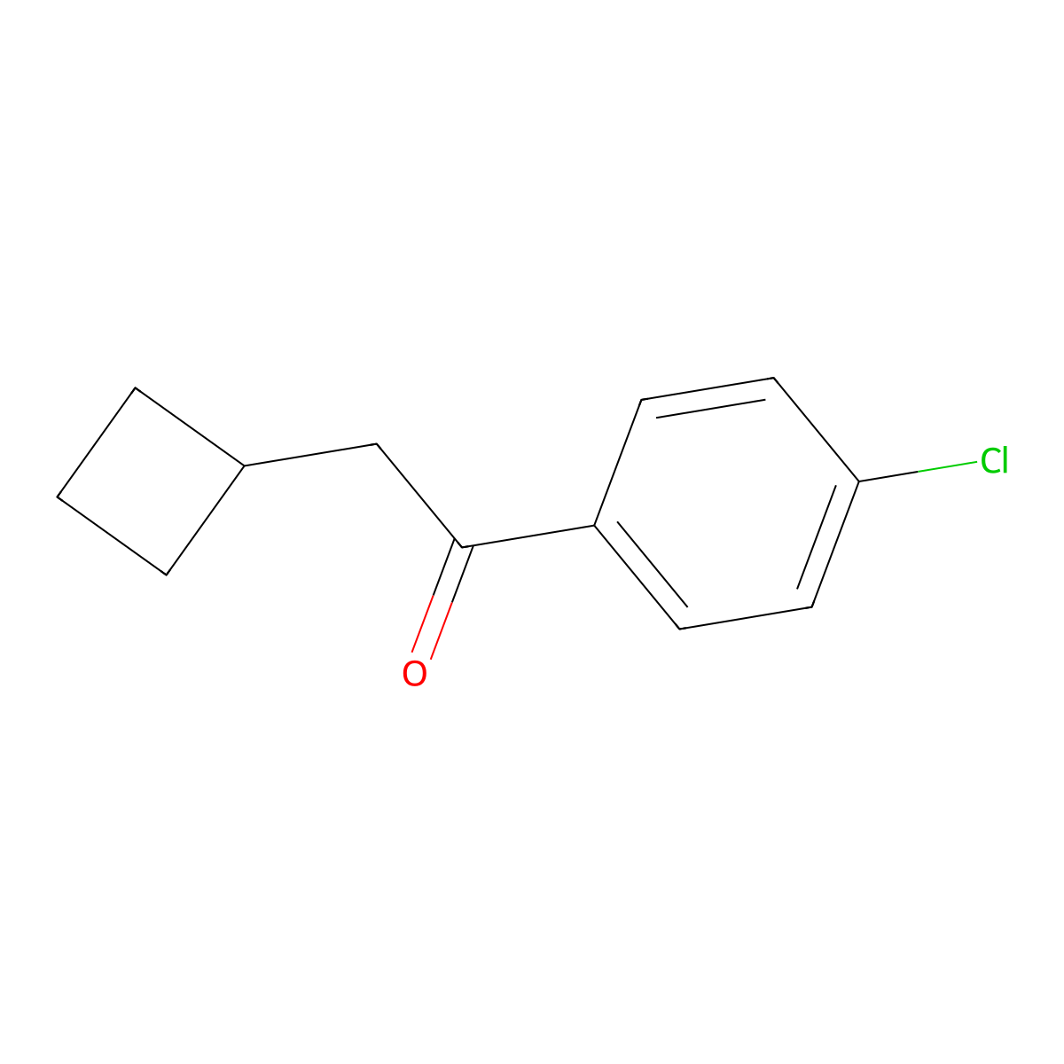 Ethanone, 1-(4-chlorophenyl)-2-cyclobutyl- molecular structure, CAS 102580-67-6