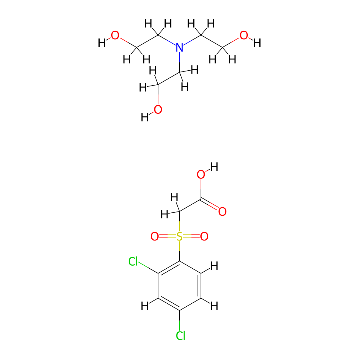 Acetic acid, ((2,4-dichlorophenyl)sulfonyl)-, compd. with 2,2',2''-nitrilotrisethanol (1:1) molecular structure, CAS 102582-96-7