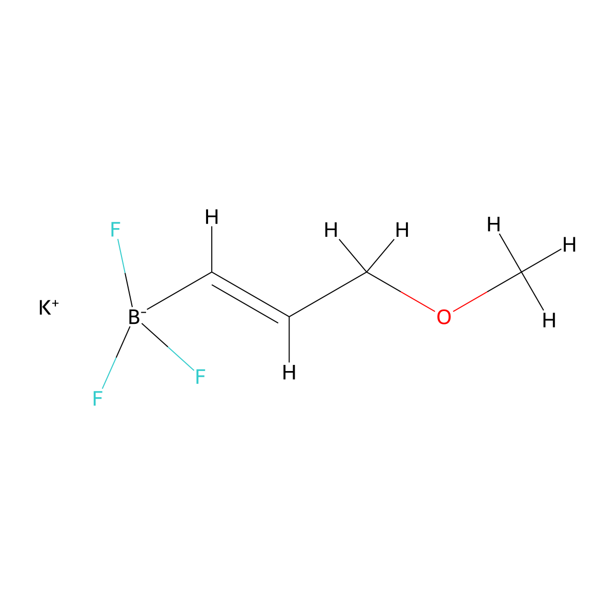 potassium trifluoro((1E)-3-methoxyprop-1-en-1-yl)boranuide molecular structure, CAS 1025825-38-0