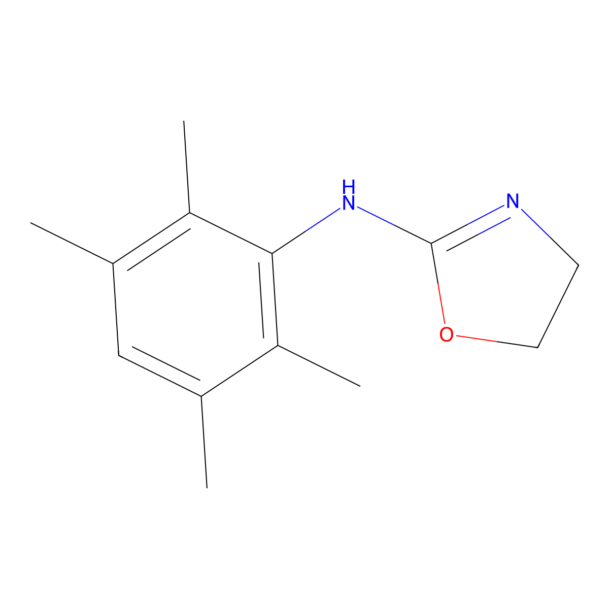 Aniline, N-(2-oxazolinyl)-2,3,5,6-tetramethyl- molecular structure, CAS 102583-79-9