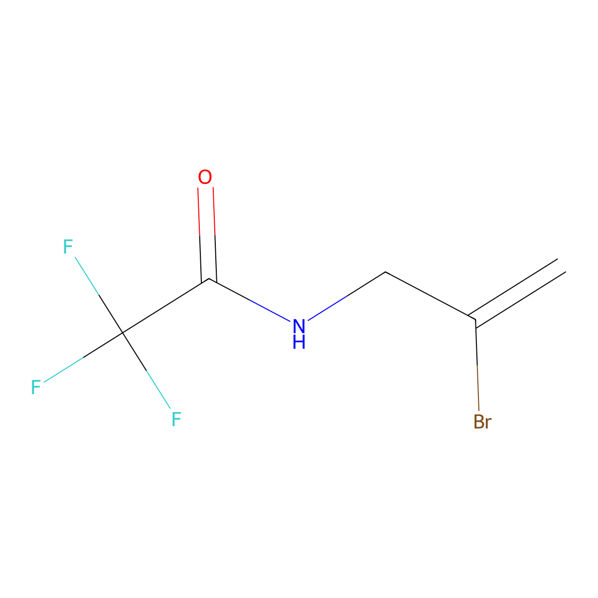 Acetamide, N-(2-bromoallyl)-2,2,2-trifluoro- molecular structure, CAS 102585-35-3