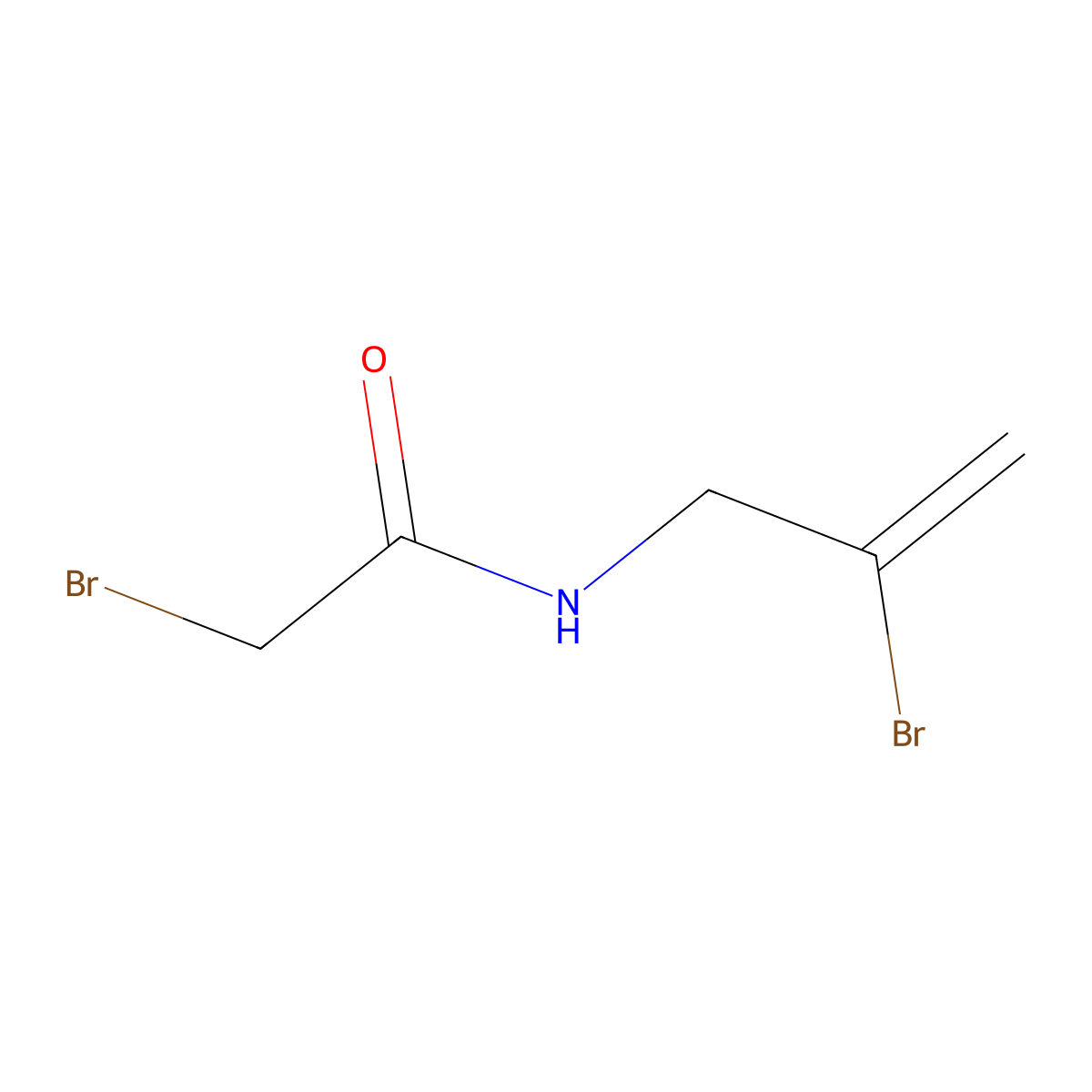 Acetamide, 2-bromo-N-(2-bromoallyl)- molecular structure, CAS 102585-36-4