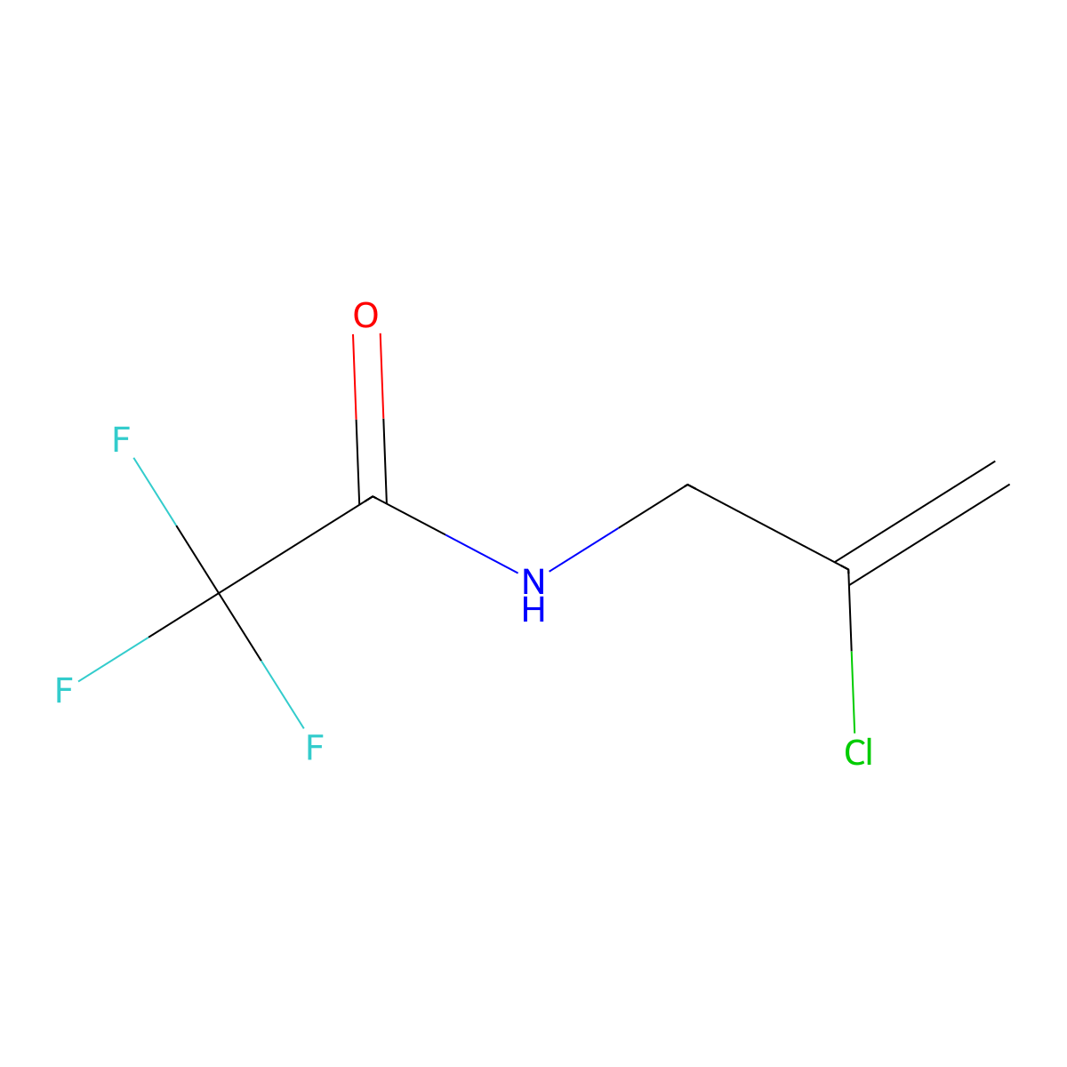 Acetamide, N-(2-chloroallyl)trifluoro- molecular structure, CAS 102585-40-0