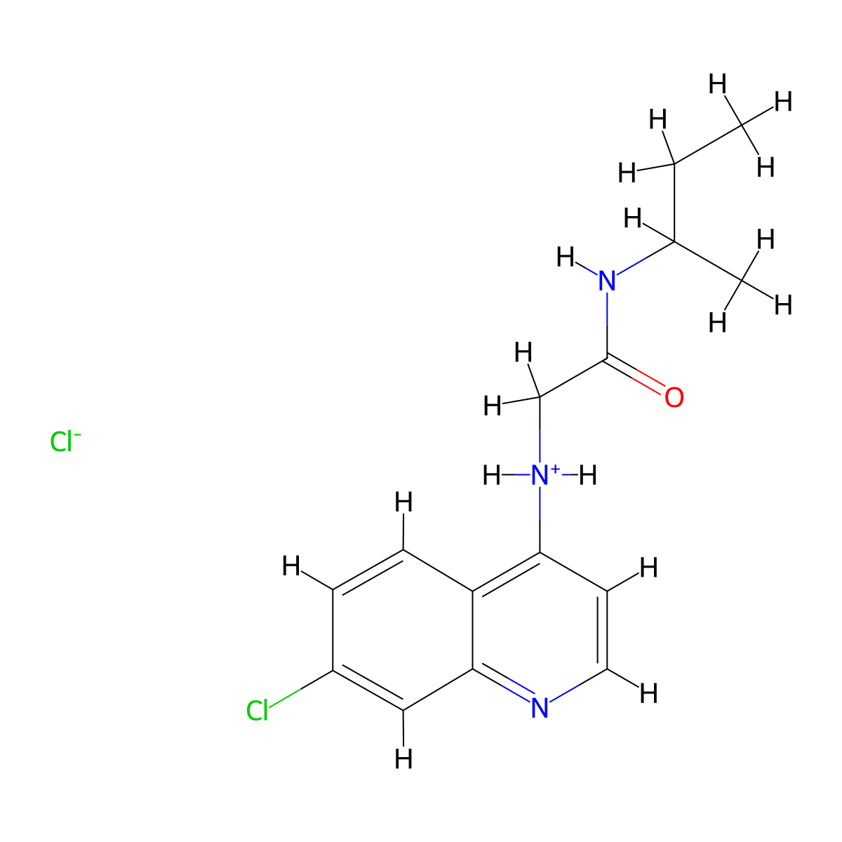 Acetamide, 2-(7-chloro-4-quinolylamino)-N-sec-butyl-, monohydrochloride molecular structure, CAS 102585-45-5
