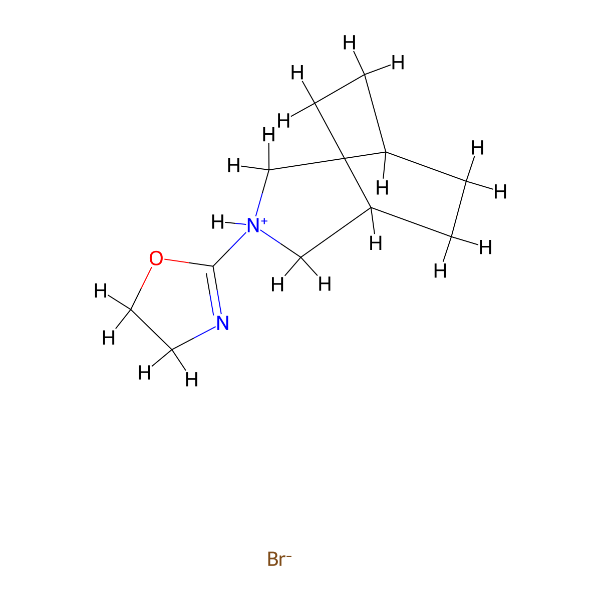 3-Azabicyclo(3,2,2)nonane, 3-(2-oxazolin-2-yl)-, hydrobromide molecular structure, CAS 102585-80-8