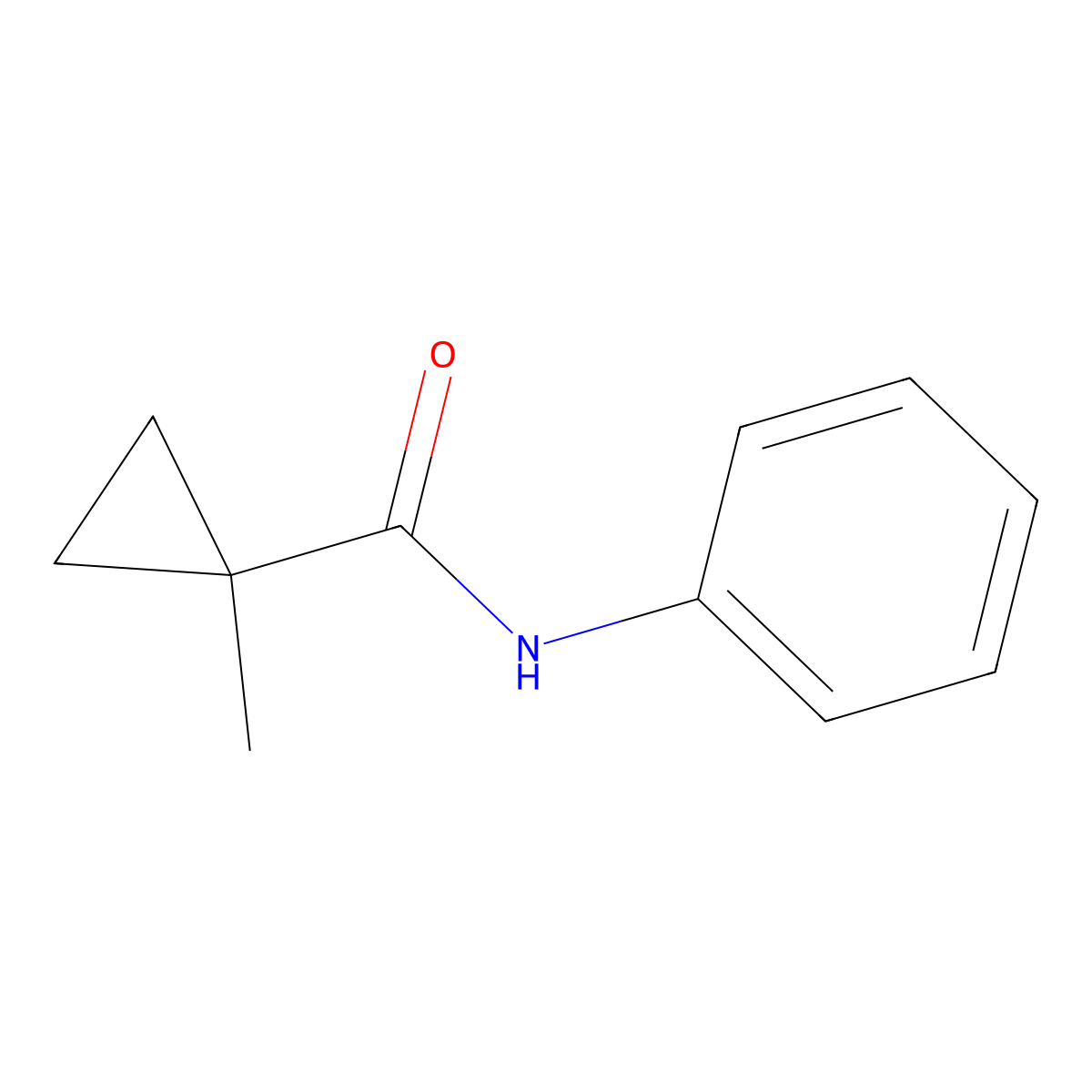 1-Methyl-N-phenylcyclopropanecarboxamide molecular structure, CAS 102587-29-1