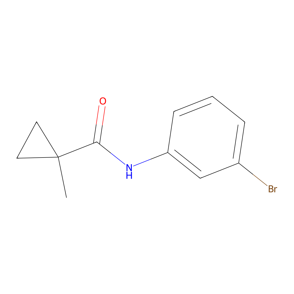 N-(3-Bromophenyl)-1-methylcyclopropane-1-carboxamide molecular structure, CAS 102587-30-4