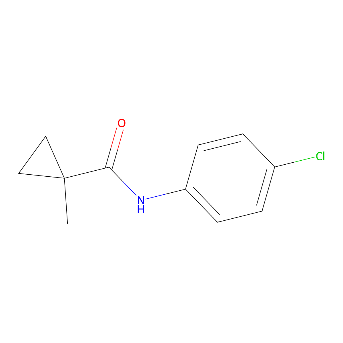 N-(4-chlorophenyl)-1-methylcyclopropanecarboxamide molecular structure, CAS 102587-35-9