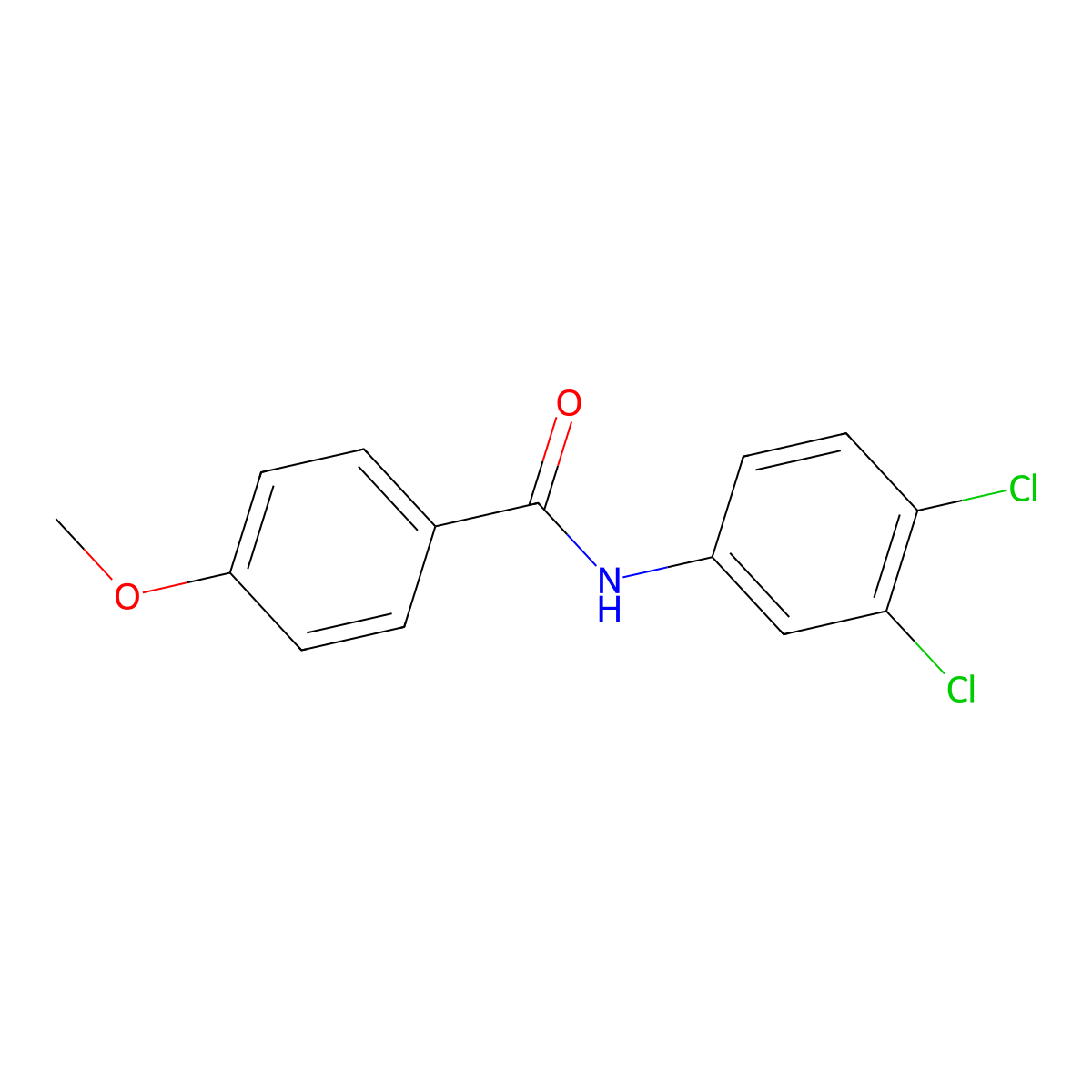 3',4'-Dichloro-4-methoxybenzanilide molecular structure, CAS 102587-44-0
