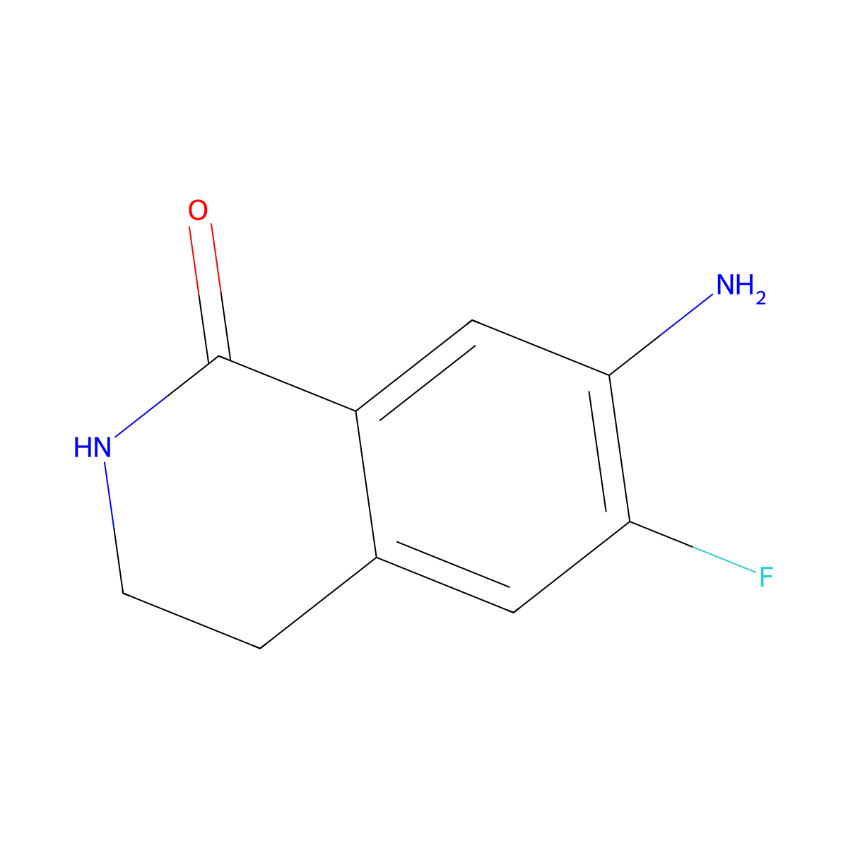 7-amino-6-fluoro-3,4-dihydroisoquinolin-1(2H)-one molecular structure, CAS 1025898-12-7
