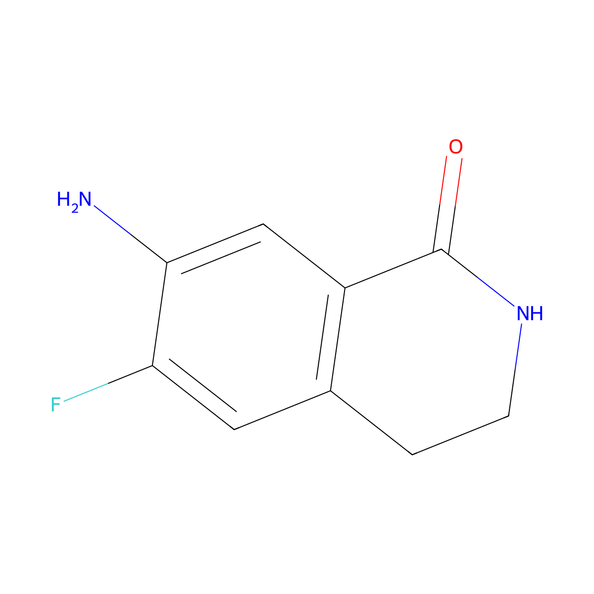 7-amino-6-fluoro-3,4-dihydroisoquinolin-1(2H)-one molecular structure, CAS 1025898-12-7