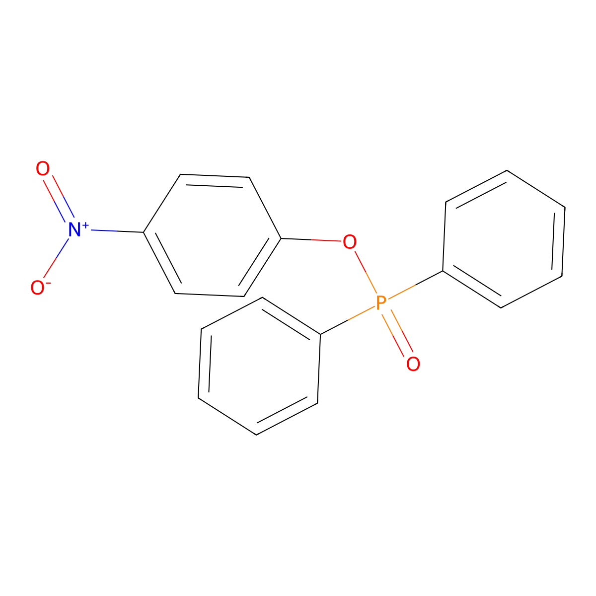 O-4-(Nitrophenyl)diphenyl phosphinate molecular structure, CAS 10259-20-8