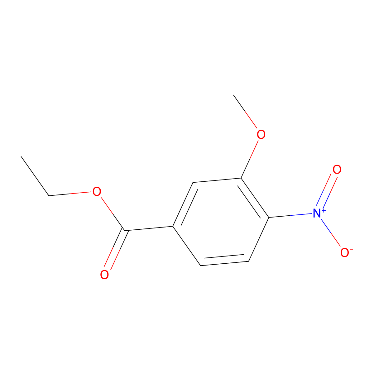 Ethyl 3-methoxy-4-nitrobenzoate molecular structure, CAS 10259-23-1