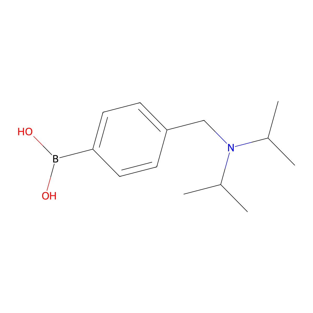 (4-((Diisopropylamino)methyl)phenyl)boronic acid molecular structure, CAS 1025900-35-9