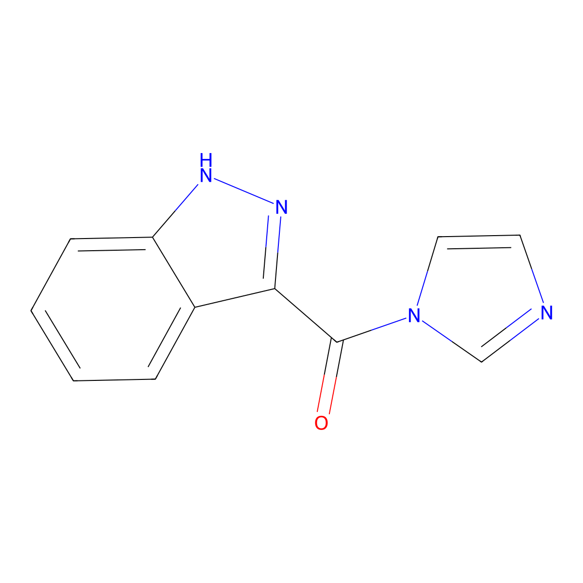 3-(1H-imidazol-1-ylcarbonyl)-1H-indazole molecular structure, CAS 1025910-84-2