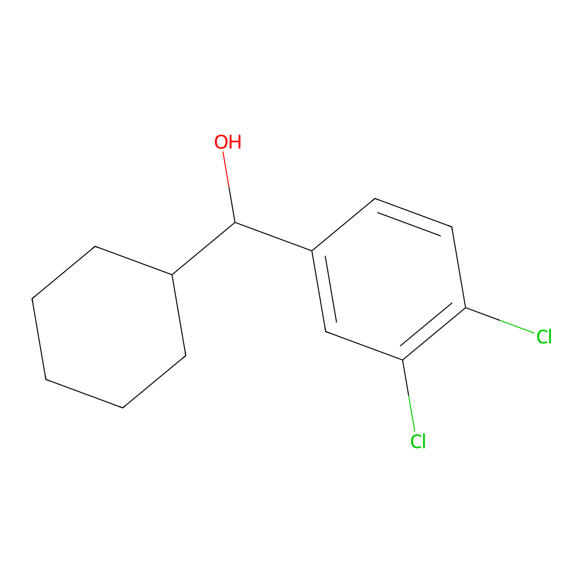 3,4-Dichloro-alpha-cyclohexylbenzenemethanol molecular structure, CAS 1025918-21-1
