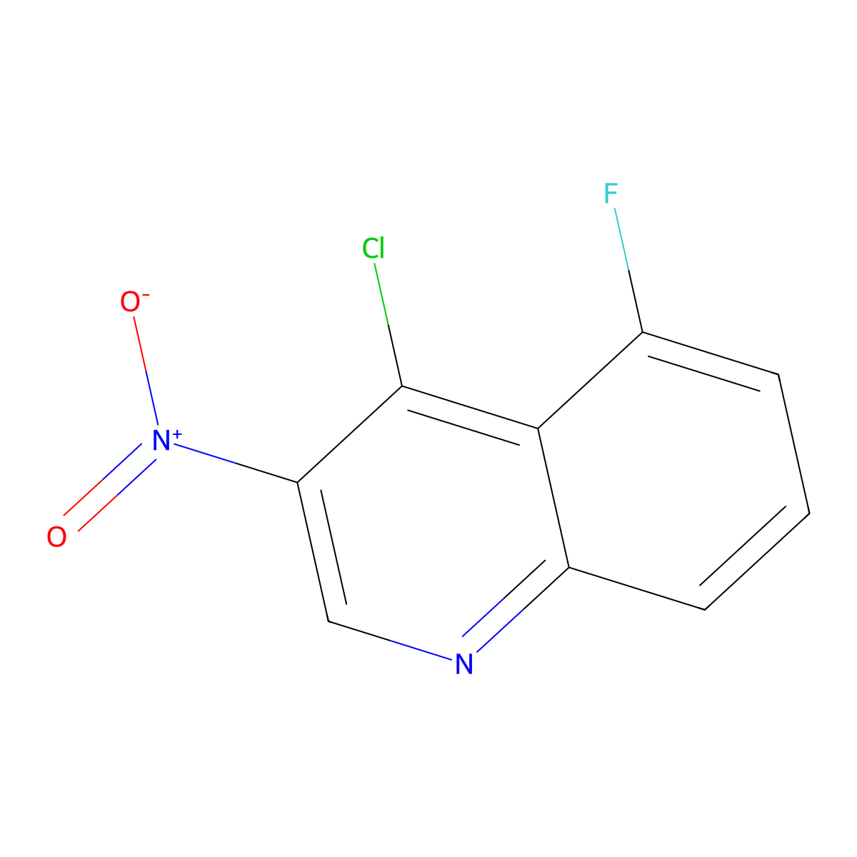 4-Chloro-5-fluoro-3-nitroquinoline molecular structure, CAS 1025970-02-8