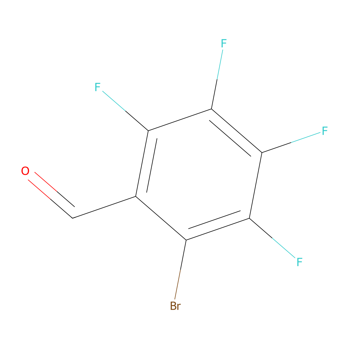 2-Bromo-3,4,5,6-tetrafluorobenzaldehyde molecular structure, CAS 1025989-27-8