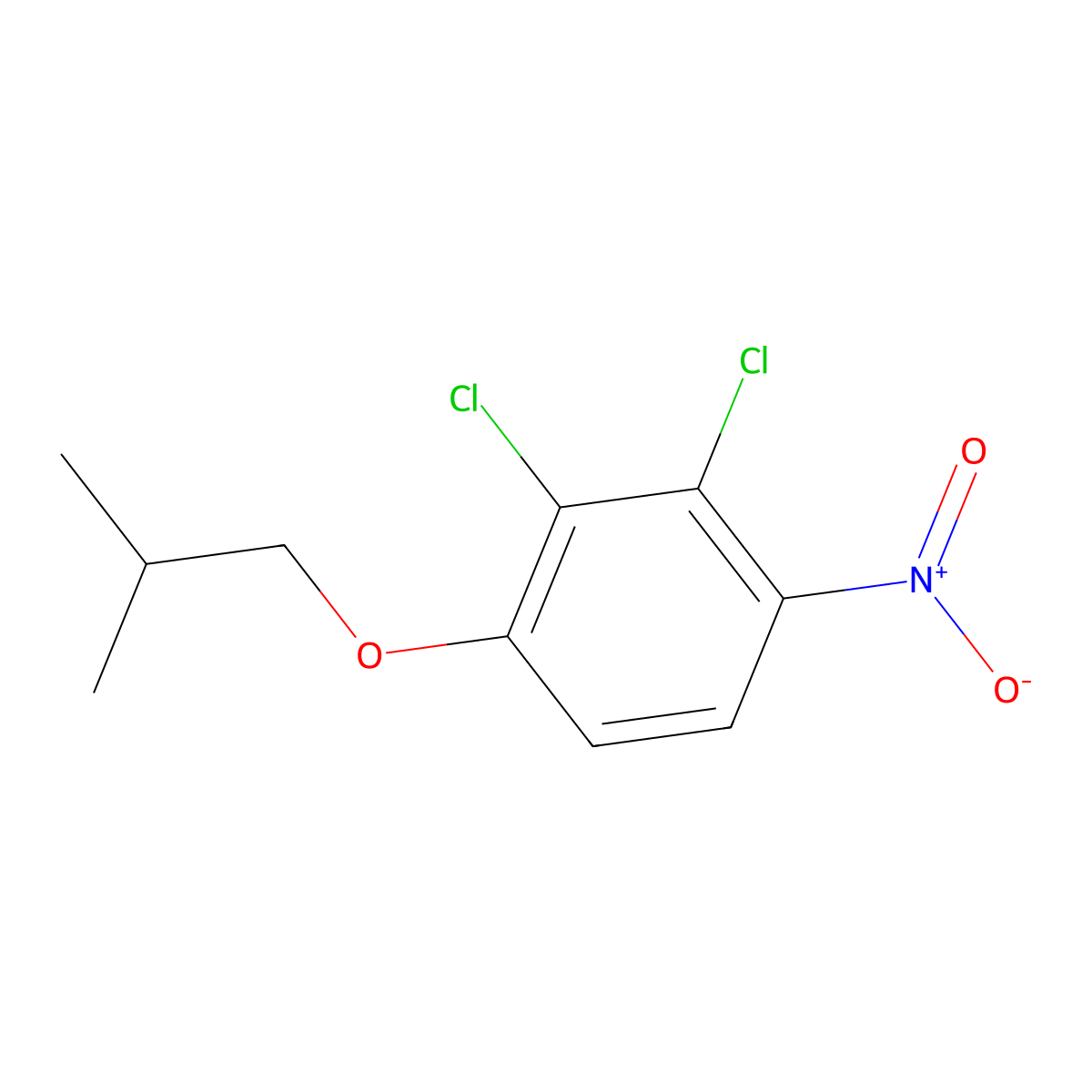 2,3-Dichloro-4-nitro-1-isobutoxybenzene molecular structure, CAS 1025995-94-1