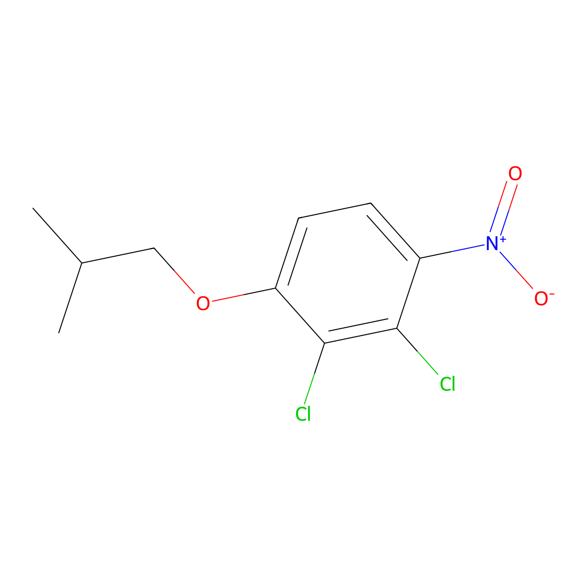 2,3-Dichloro-4-nitro-1-isobutoxybenzene molecular structure, CAS 1025995-94-1