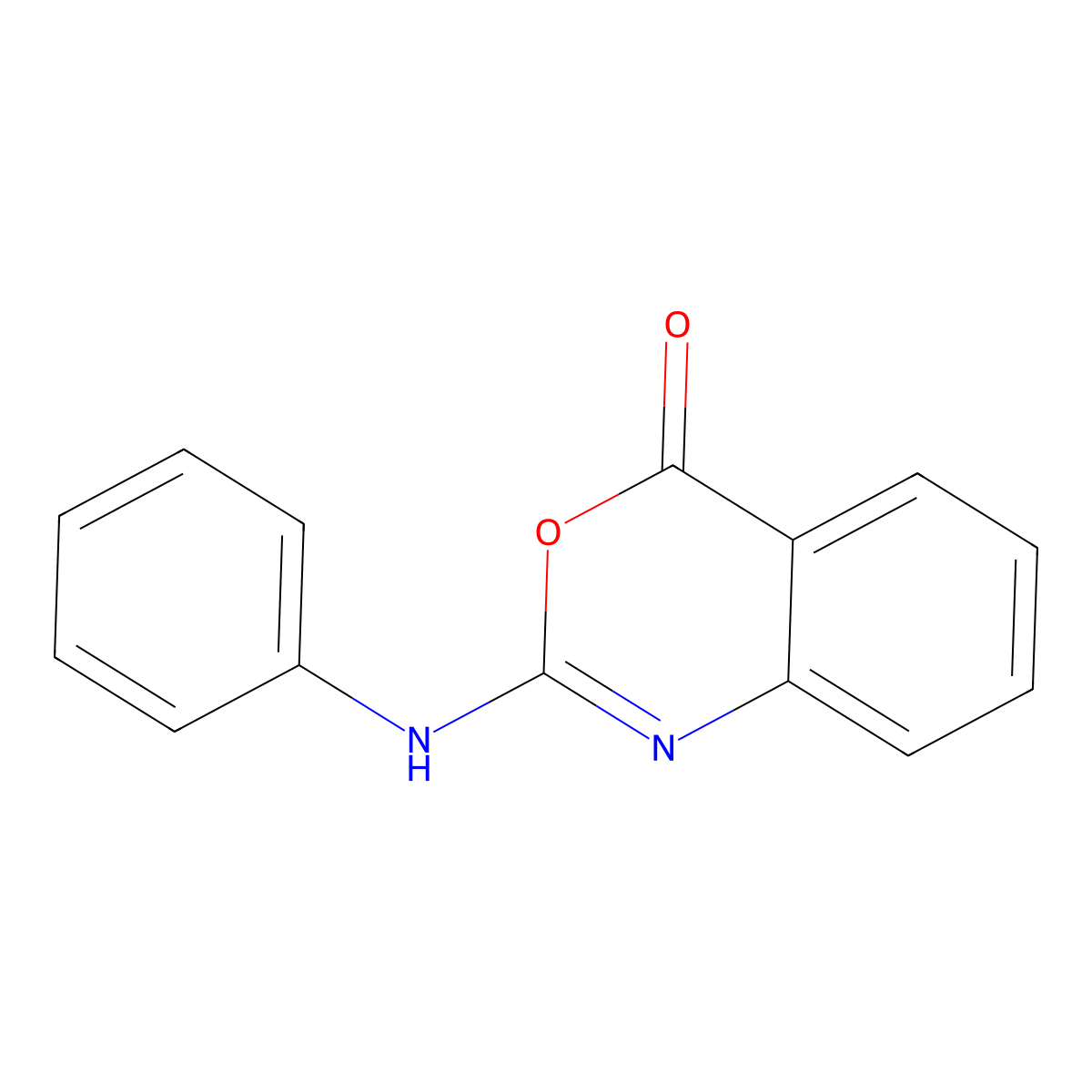 2-Anilino-4H-3,1-benzoxazin-4-one molecular structure, CAS 1026-16-0