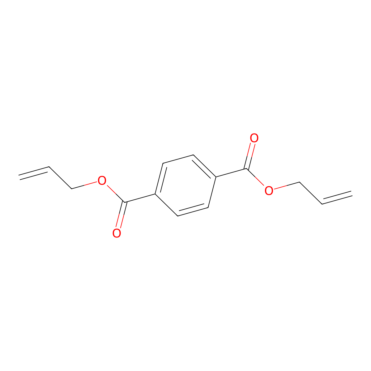 Diallyl terephthalate molecular structure, CAS 1026-92-2