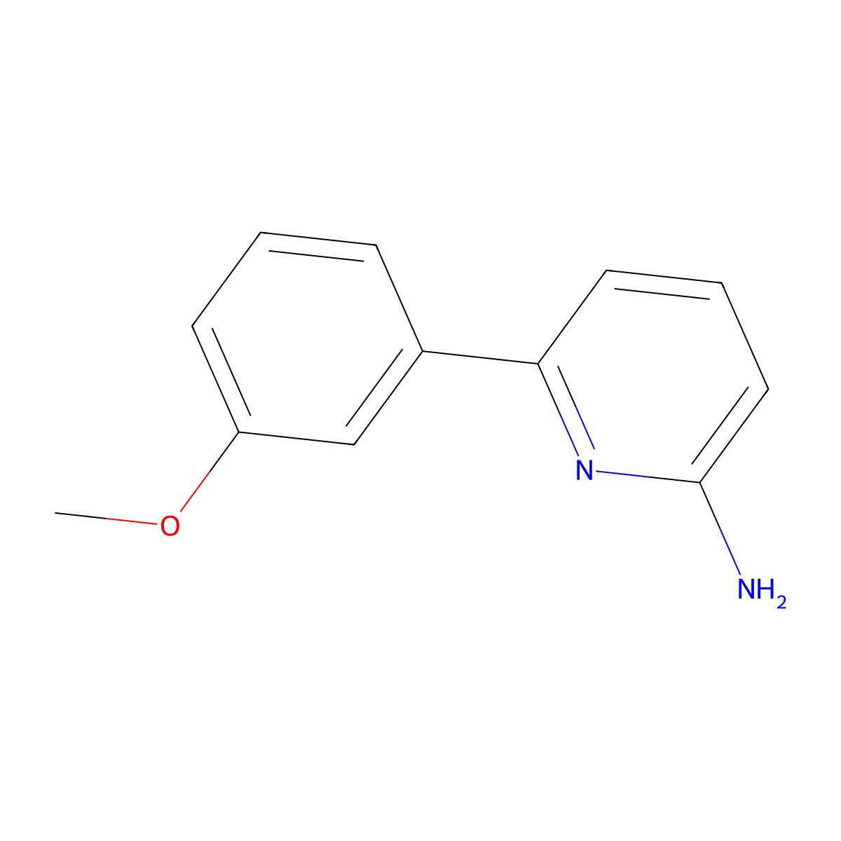 6-(3-Methoxyphenyl)pyridin-2-amine molecular structure, CAS 1026001-61-5