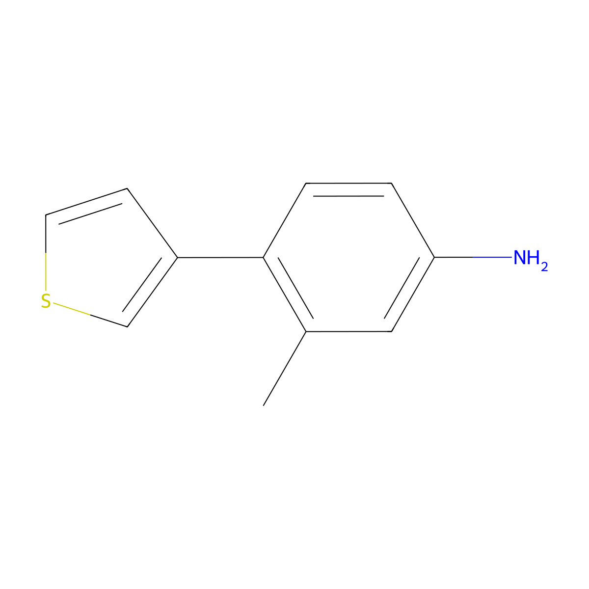 3-Methyl-4-(3-thienyl)benzenamine molecular structure, CAS 1026005-69-5