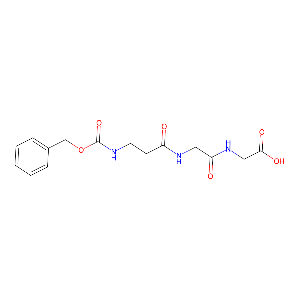 2-[[2-[3-(Phenylmethoxycarbonylamino)propanoylamino]acetyl]amino]acetic acid molecular structure, CAS 102601-37-6