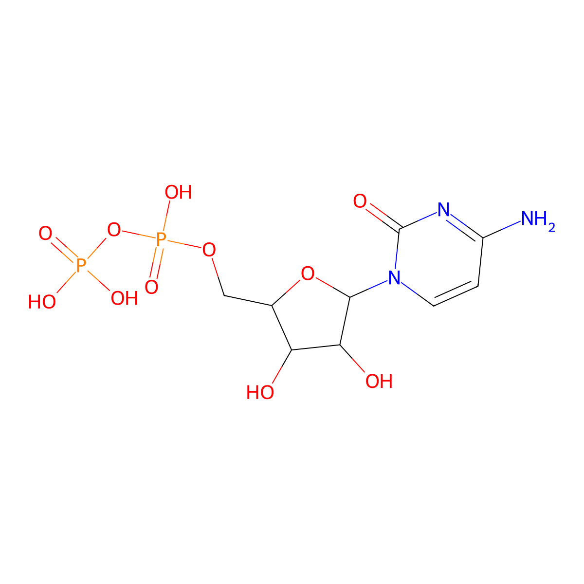 Cytidine Diphosphate molecular structure, CAS 102601-46-7