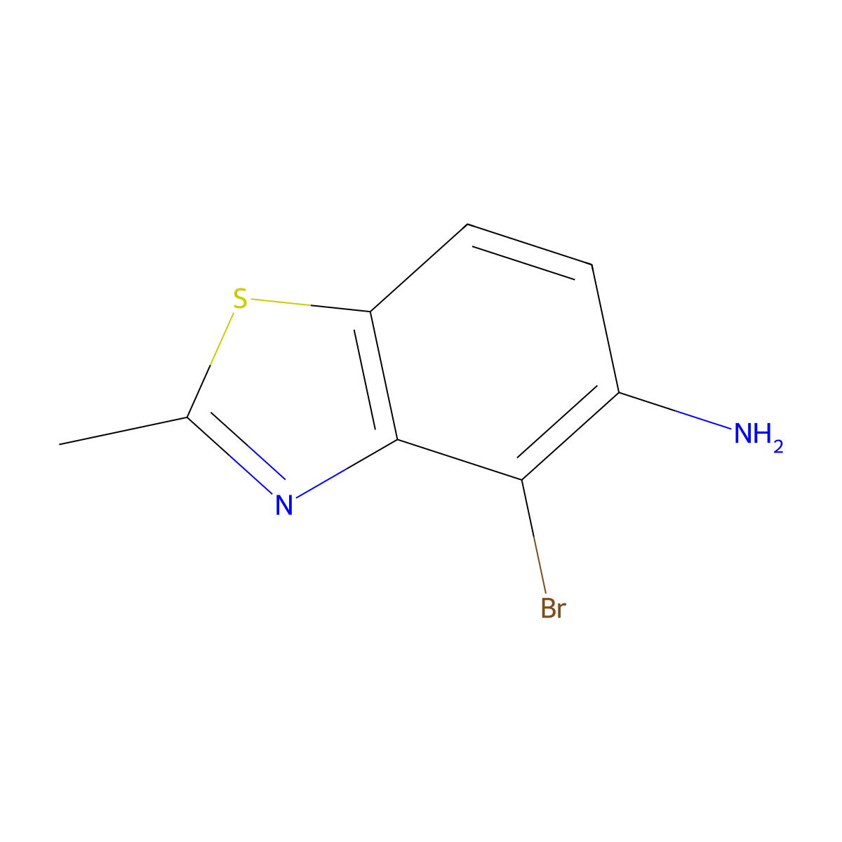 4-Bromo-2-methylbenzo[d]thiazol-5-amine molecular structure, CAS 1026012-33-8