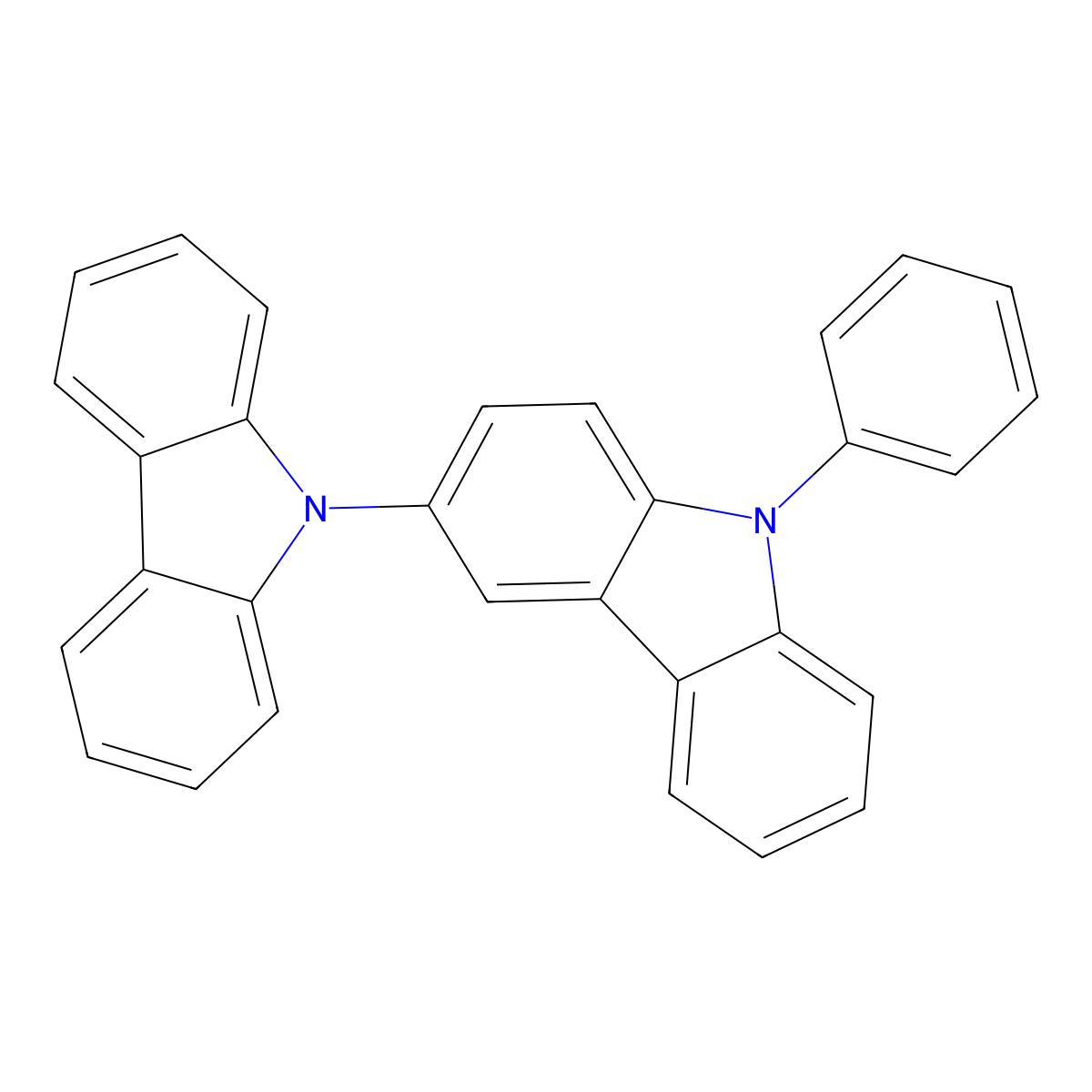 9-Phenyl-3,9'-bi-9H-carbazole molecular structure, CAS 1026033-51-1