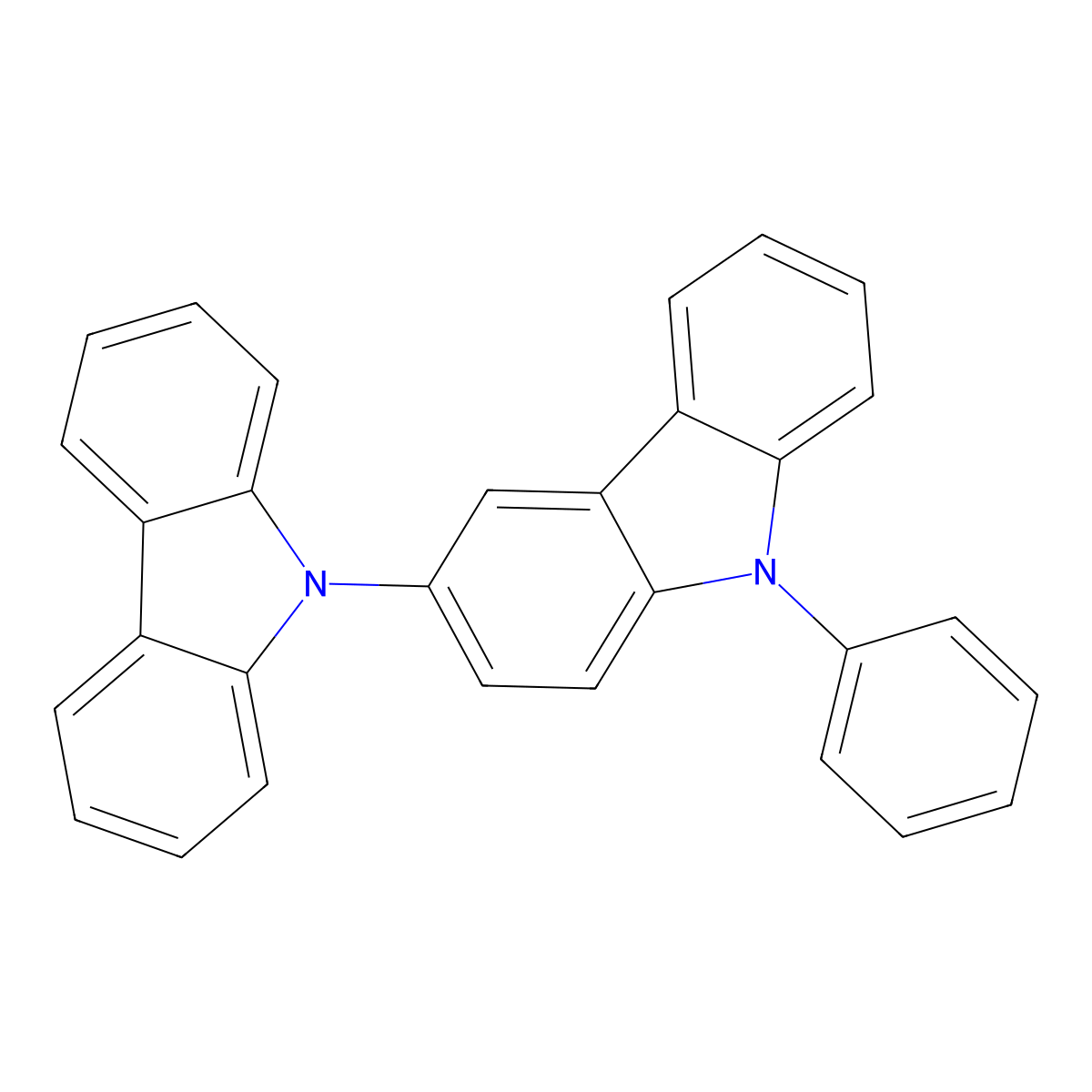9-Phenyl-3,9'-bi-9H-carbazole molecular structure, CAS 1026033-51-1