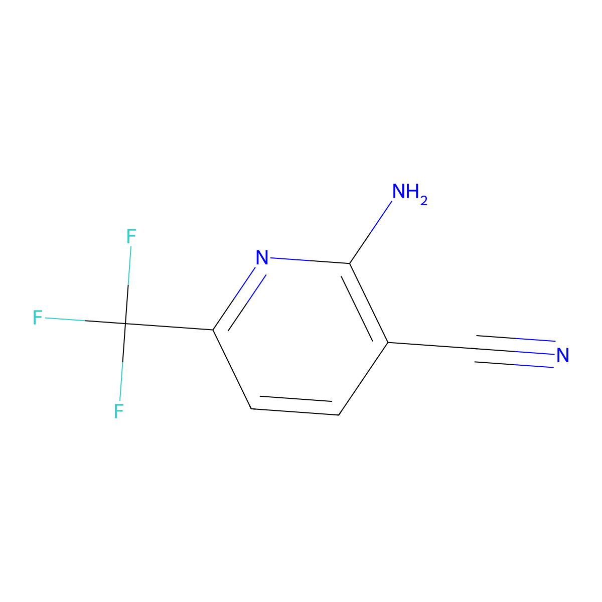 2-Amino-6-(trifluoromethyl)nicotinonitrile molecular structure, CAS 1026039-34-8