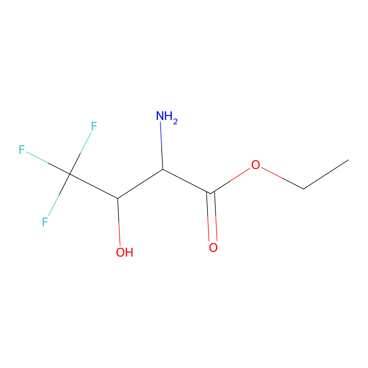 rac-ethyl (2R,3S)-2-amino-4,4,4-trifluoro-3-hydroxybutanoate molecular structure, CAS 102608-42-4
