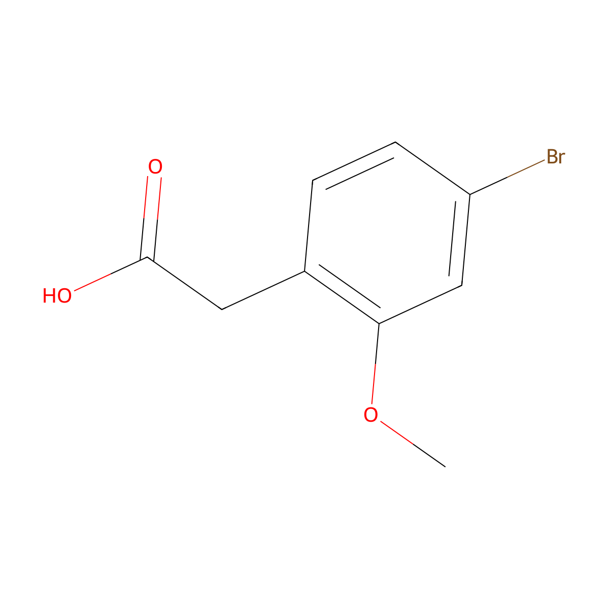 2-(4-Bromo-2-methoxyphenyl)acetic acid molecular structure, CAS 1026089-09-7