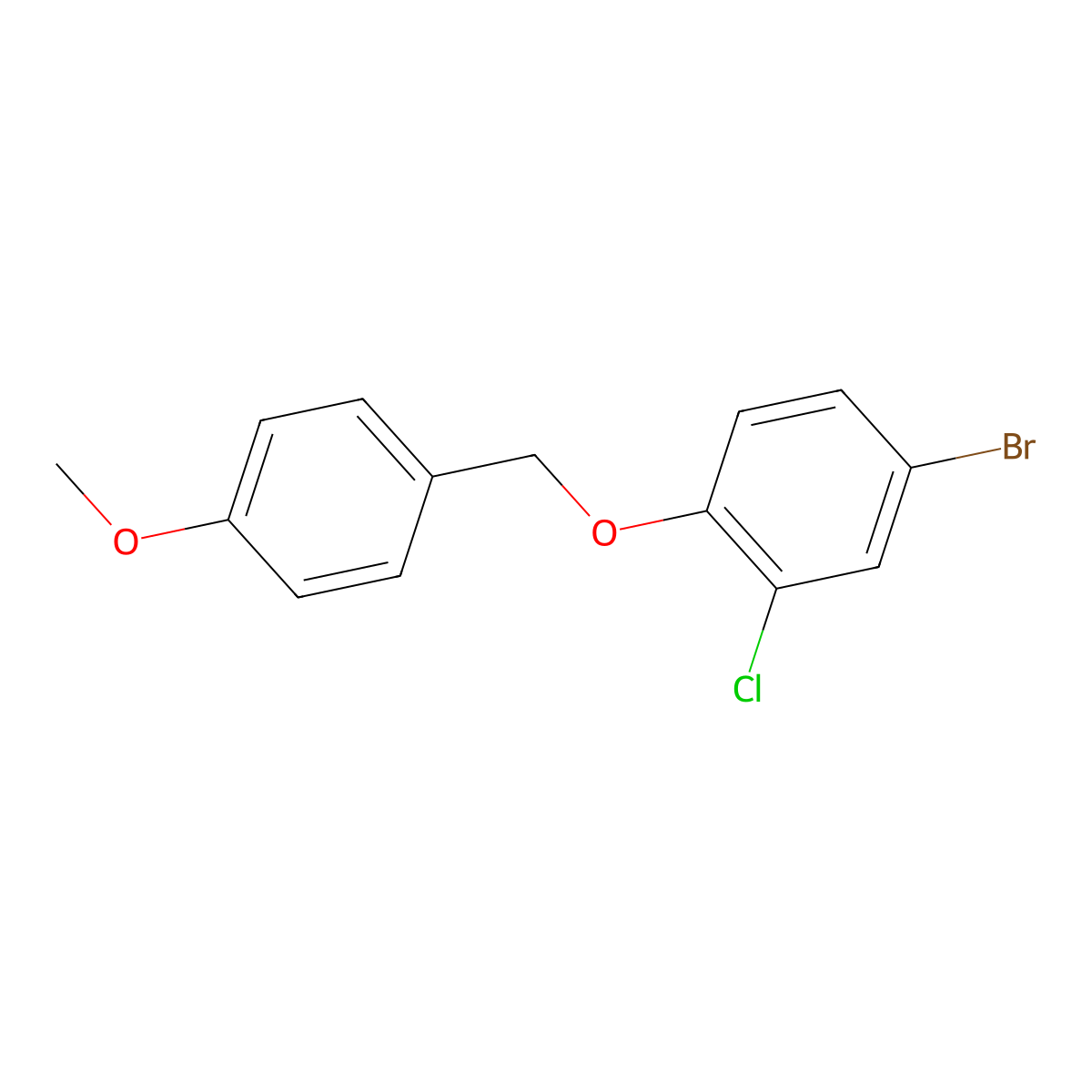 4-Bromo-2-chloro-1-((4-methoxybenzyl)oxy)benzene molecular structure, CAS 1026089-27-9