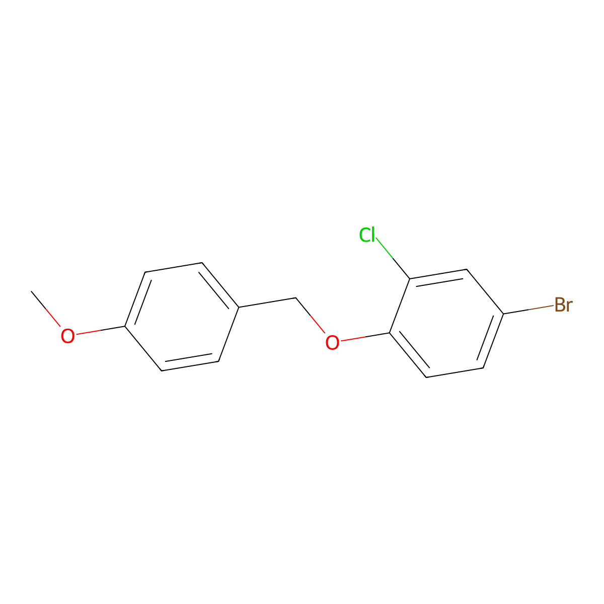 4-Bromo-2-chloro-1-((4-methoxybenzyl)oxy)benzene molecular structure, CAS 1026089-27-9