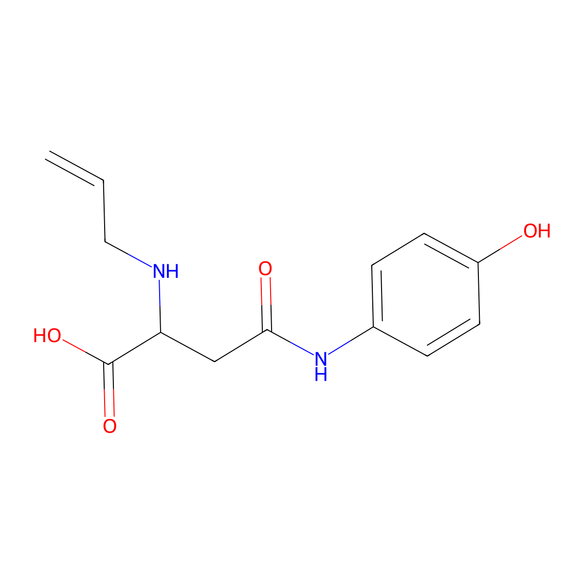 2-(Allylamino)-4-((4-hydroxyphenyl)amino)-4-oxobutanoic acid molecular structure, CAS 1026092-97-6