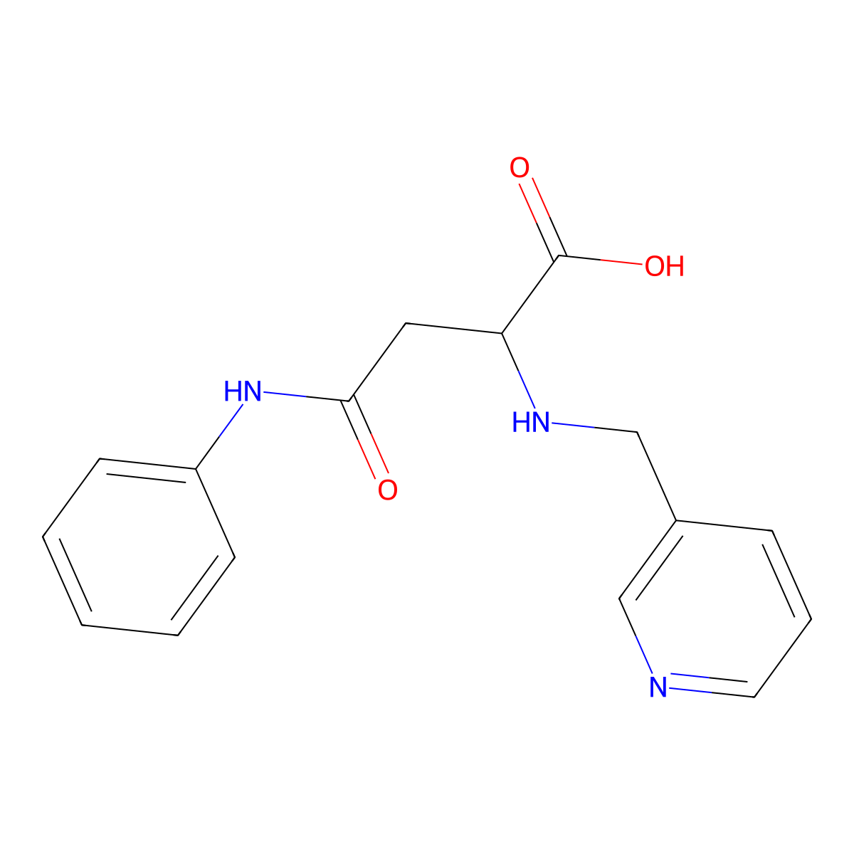 4-Oxo-4-(phenylamino)-2-((pyridin-3-ylmethyl)amino)butanoic acid molecular structure, CAS 1026093-38-8