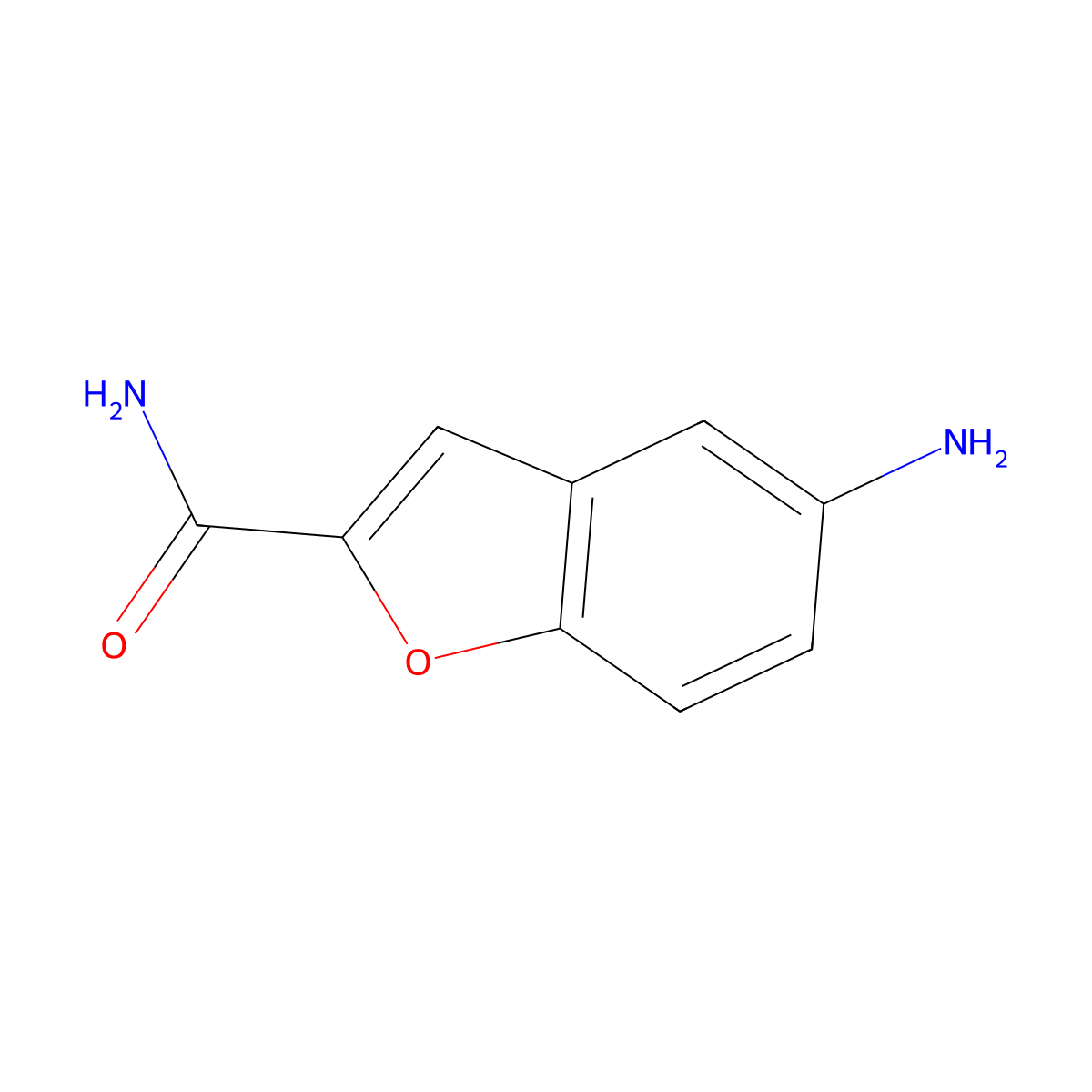 5-Aminobenzofuran-2-carboxamide molecular structure, CAS 1026097-14-2